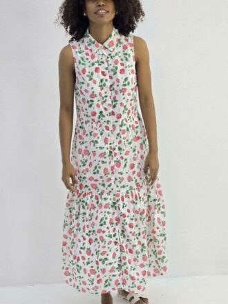 Indian pleated beach maxi